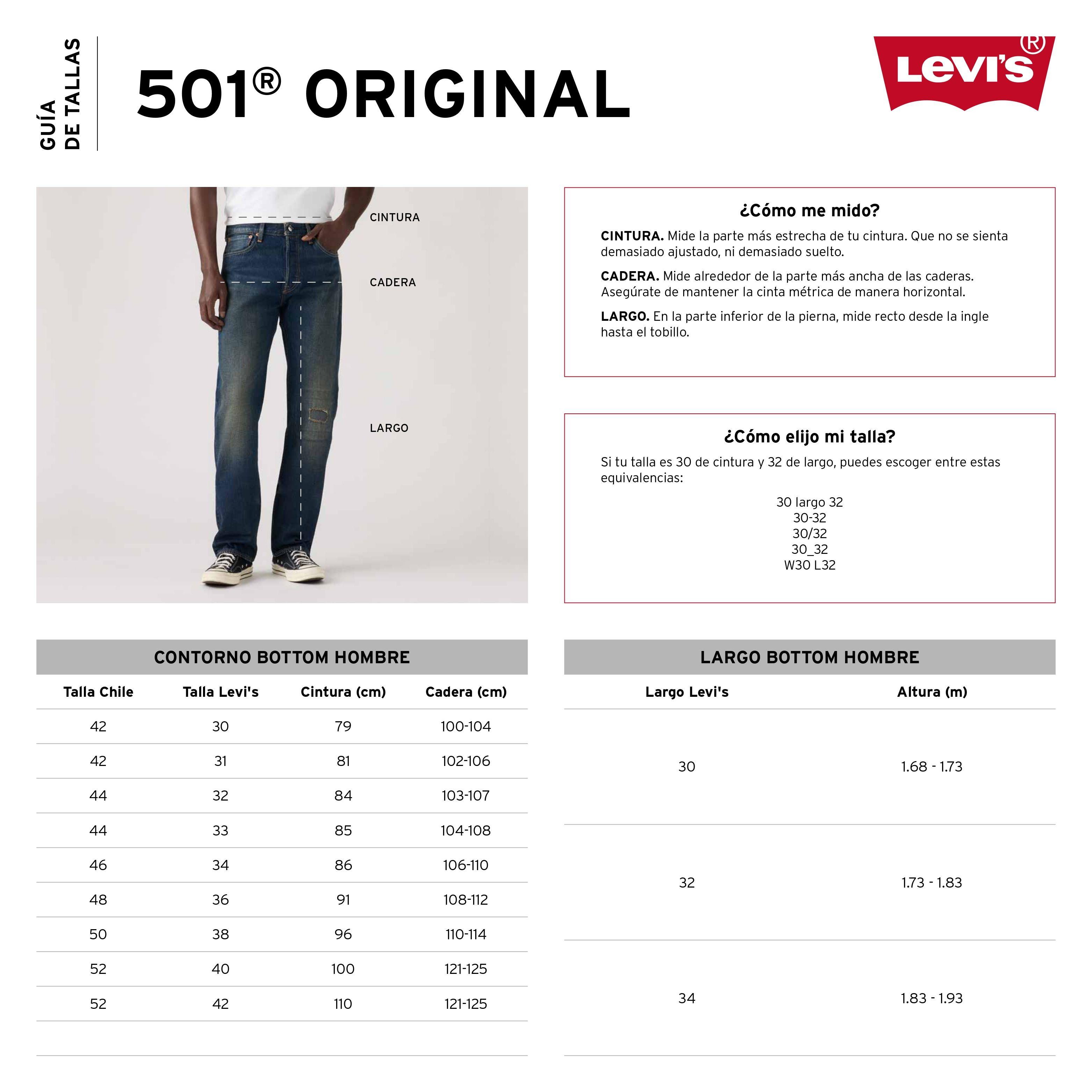 Jeans Hombre 501 Original Fit Azul Medio Levis 00501-0193-5