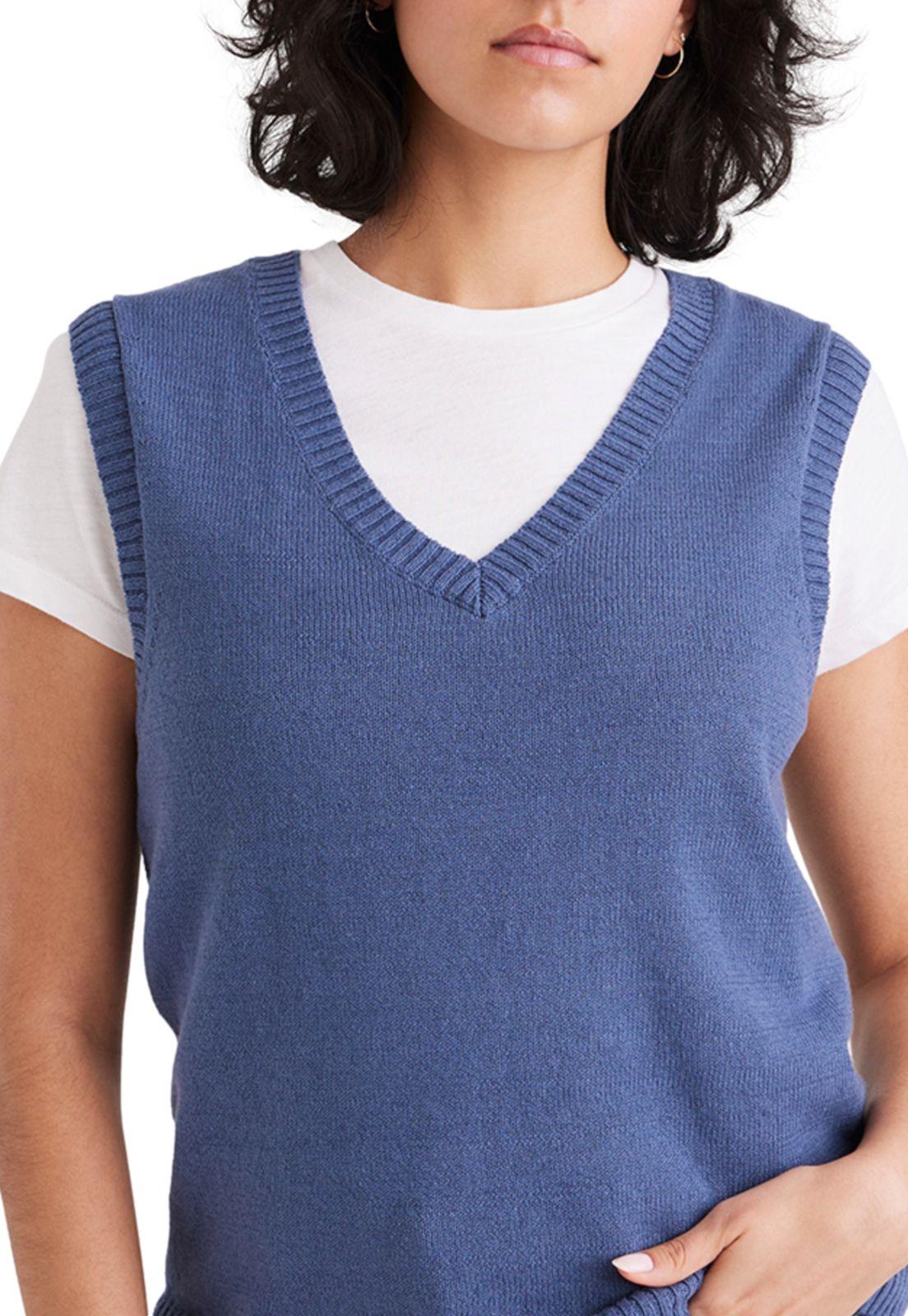Sweater Mujer Cap Sleeve Regular Fit Azul A7531-0001-1