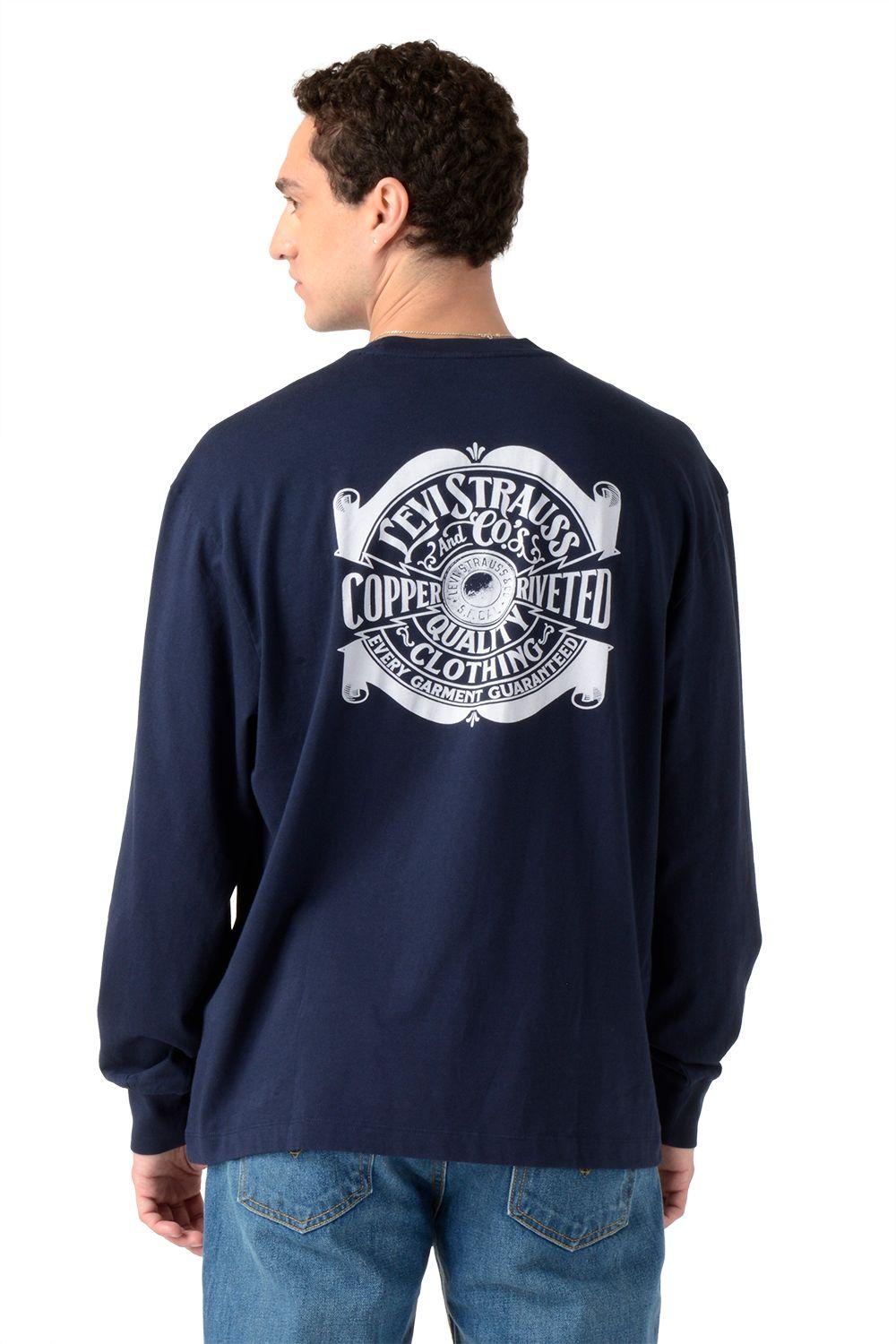 Polerón Hombre Graphic Relaxed Azul Levis A6145-0055-1