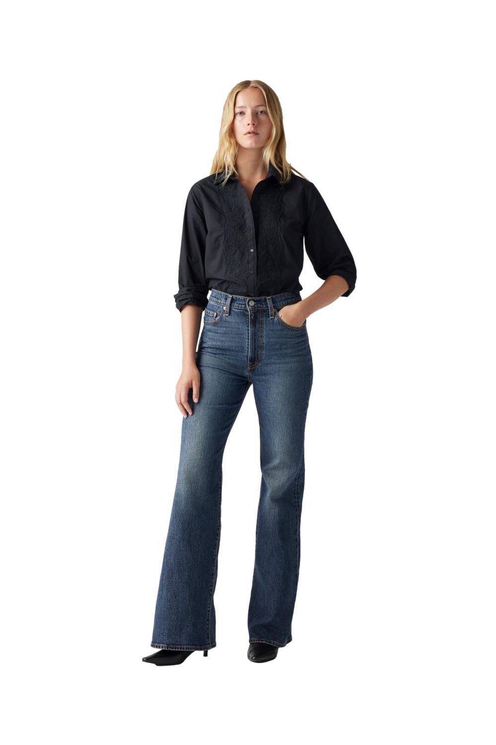 Jeans Mujer Ribcage Bells Azul Levis A7503-0019-3