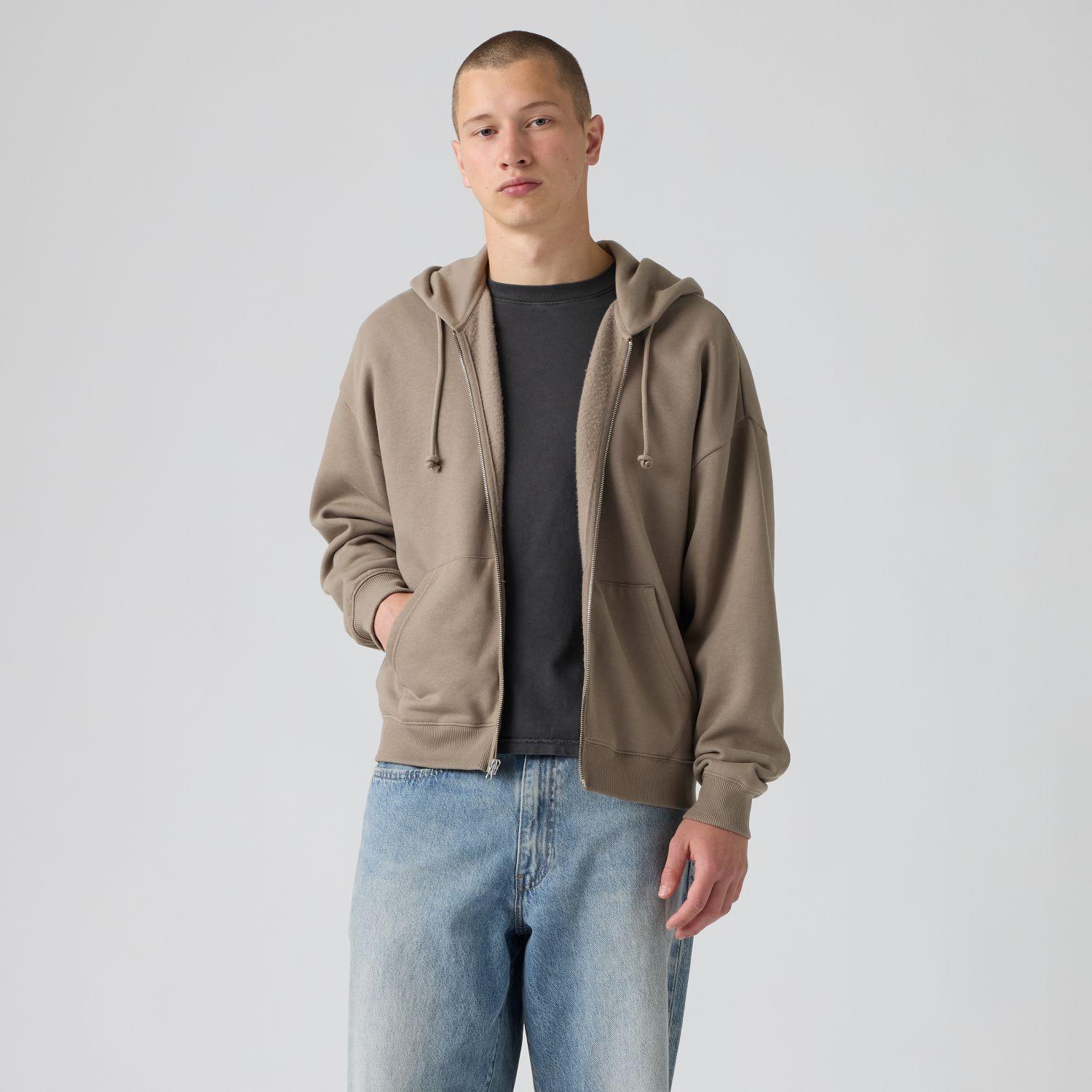 Polerón Hombre Boxy Full Zip Café Levis 004GY-0017-0