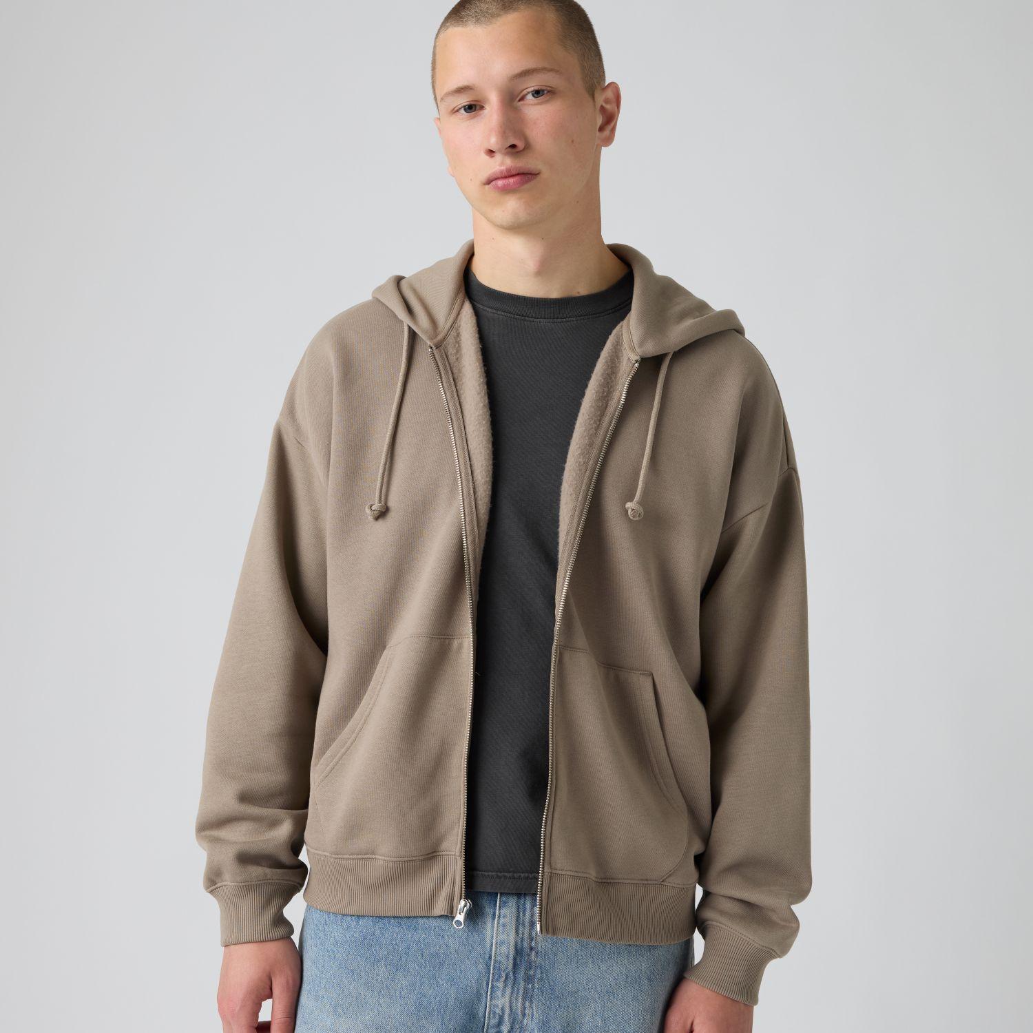 Polerón Hombre Boxy Full Zip Café Levis 004GY-0017-2