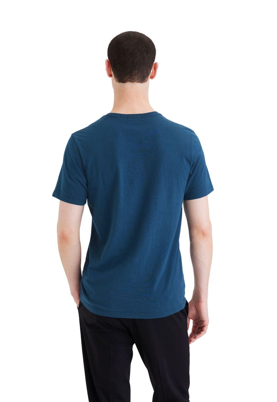 Polera Hombre Graphic Tee Slim Fit Poseidon Azul A1103-0271-2