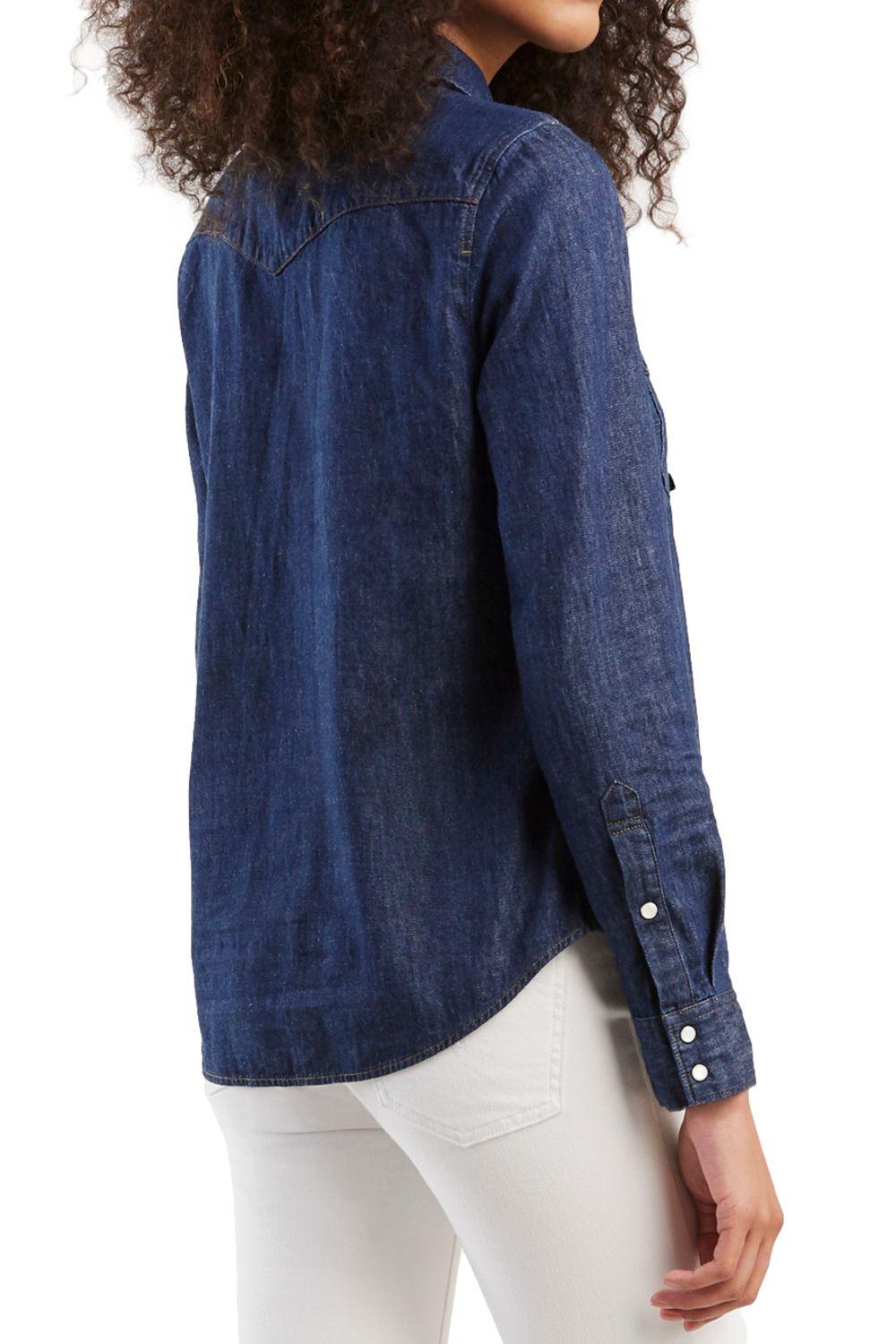 Blusa Mujer Lisa Con Bolsillo Azul Levis 86832-0003-1