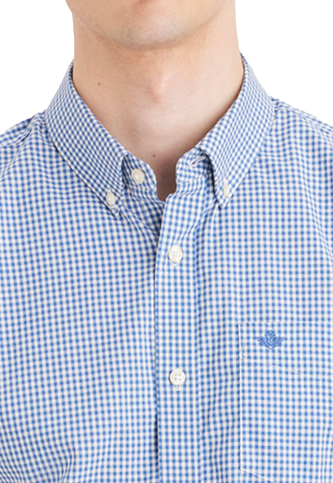 Camisa Hombre Signature SS Classic Fit Azul Cuadros A6933-0003-1