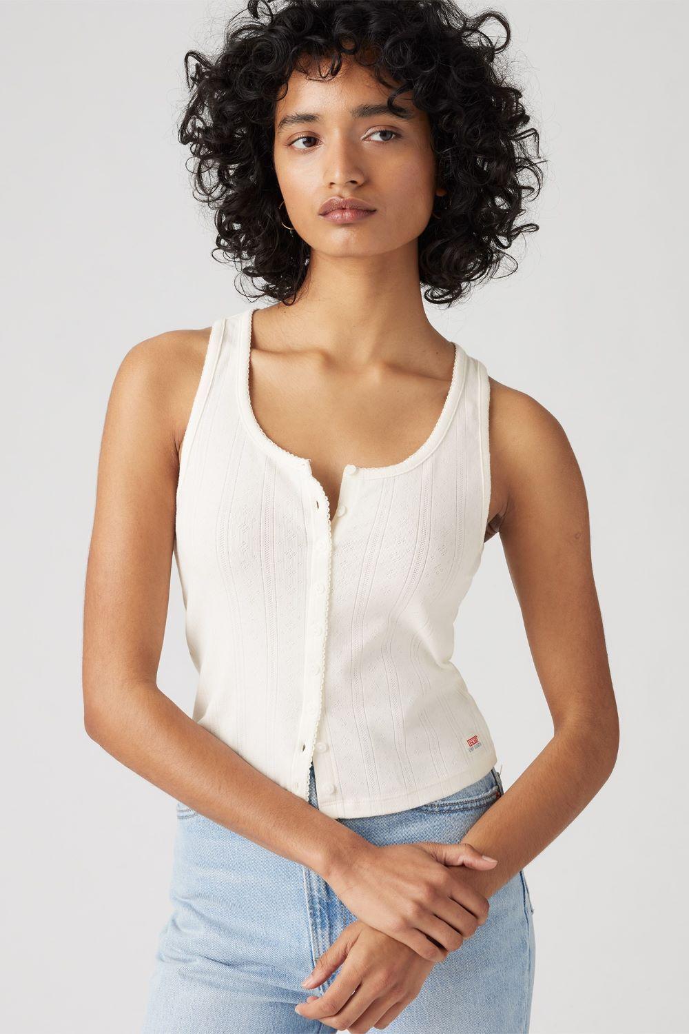 Polera Mujer Dry Goods Pointelle Tank Beige Levis 001ID-0000-2