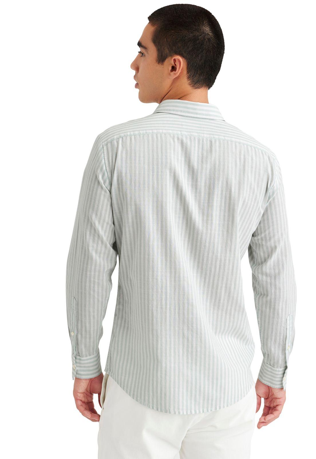Camisa Hombre Casual Slim Fit Celeste a Rayas A4253-0052-1