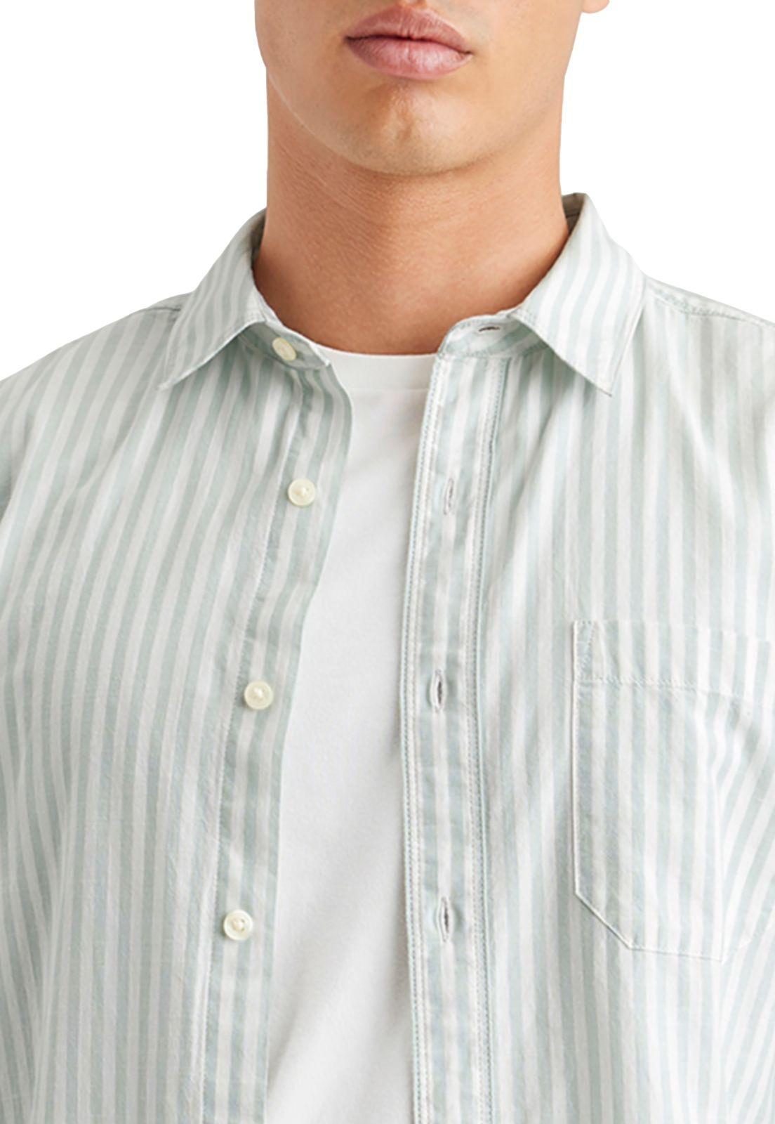 Camisa Hombre Casual Slim Fit Celeste a Rayas A4253-0052-2