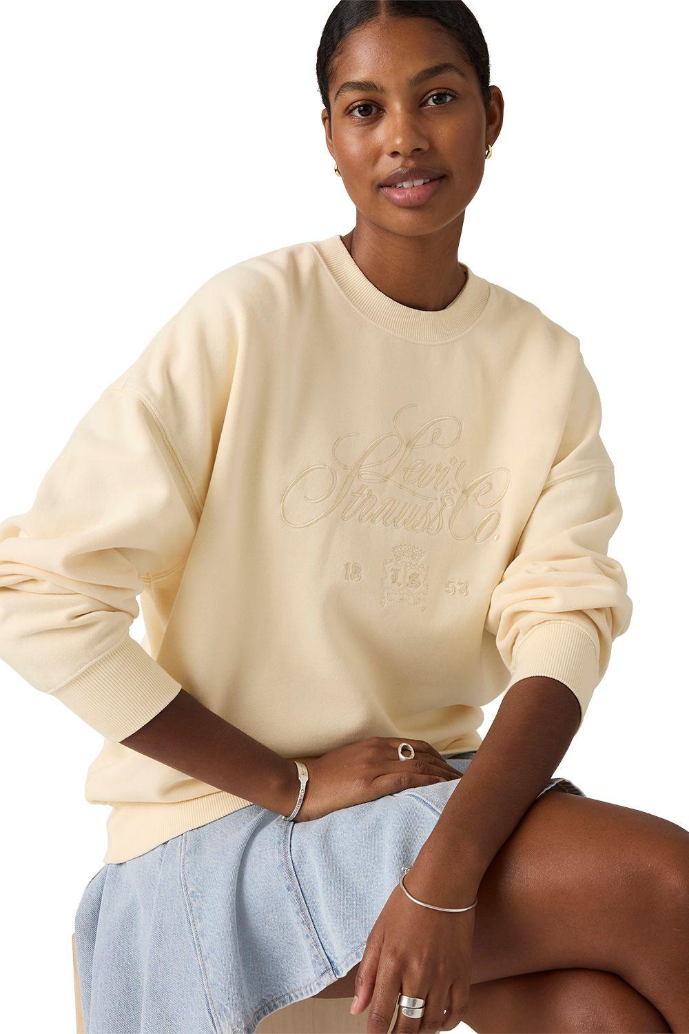 Polerón Mujer Vintage Oversized Crew Beige Levis 005GT-0012-2