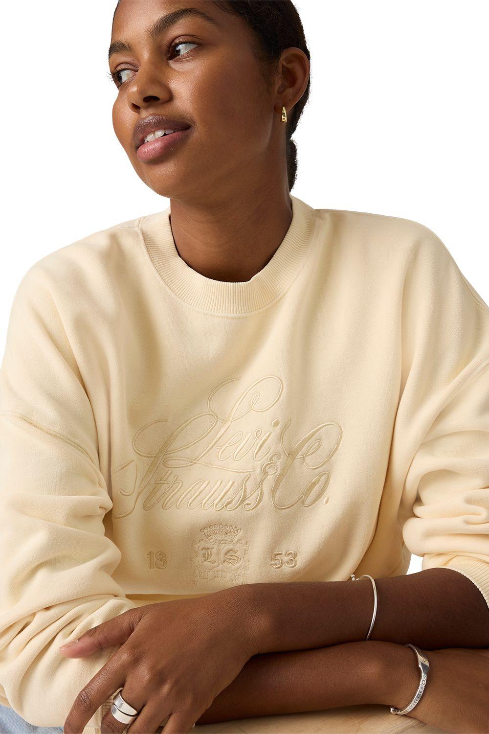 Polerón Mujer Vintage Oversized Crew Beige Levis 005GT-0012-3