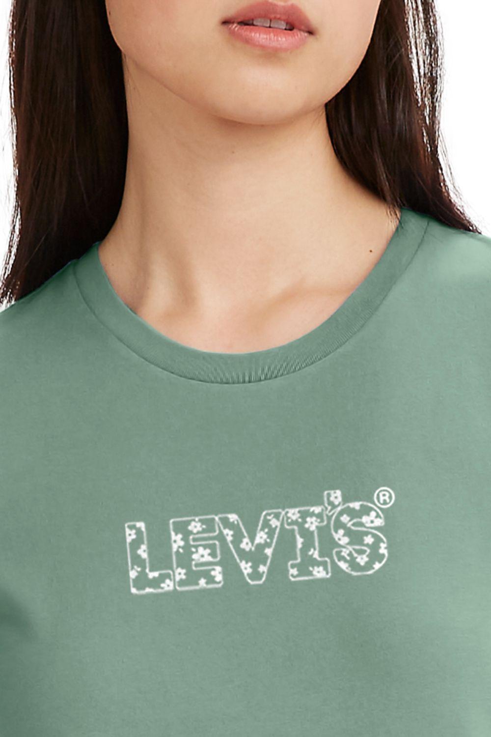 Polera Mujer Regular Fit Perfect Tee Verde Levis 17369-2510-2