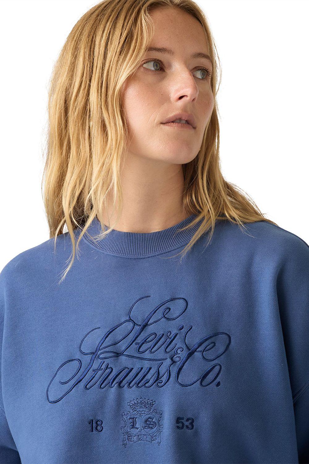 Polerón Mujer Vintage Oversized Crew Azul Levis 005GT-0011-3