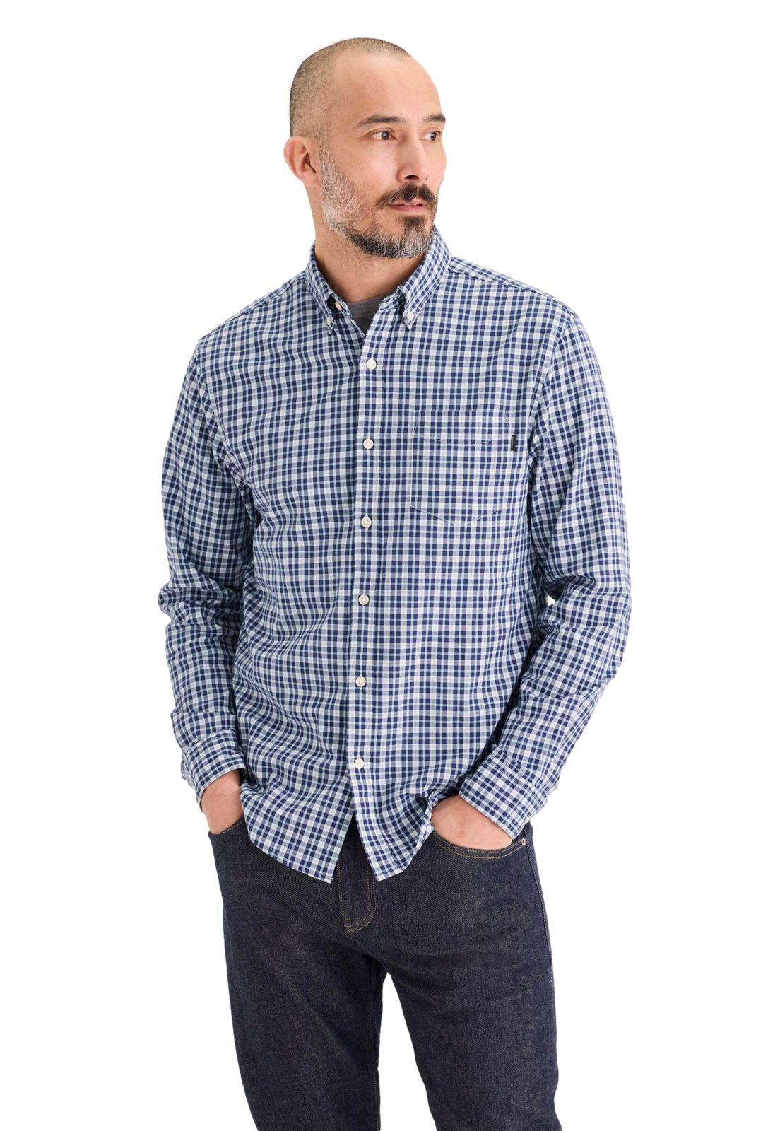 Camisa Hombre Oxford Regular Fit Azul Cuadros A3139-0066-0