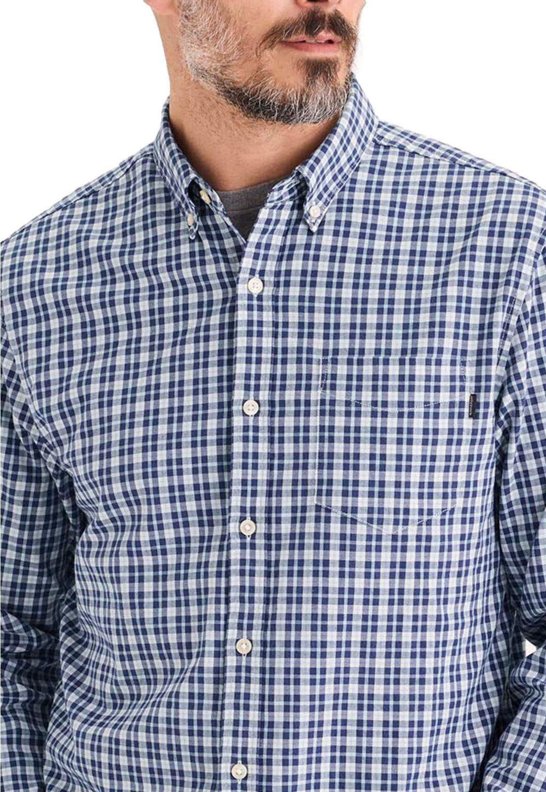Camisa Hombre Oxford Regular Fit Azul Cuadros A3139-0066-1