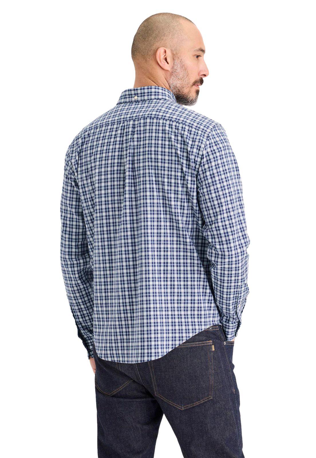 Camisa Hombre Oxford Regular Fit Azul Cuadros A3139-0066-2