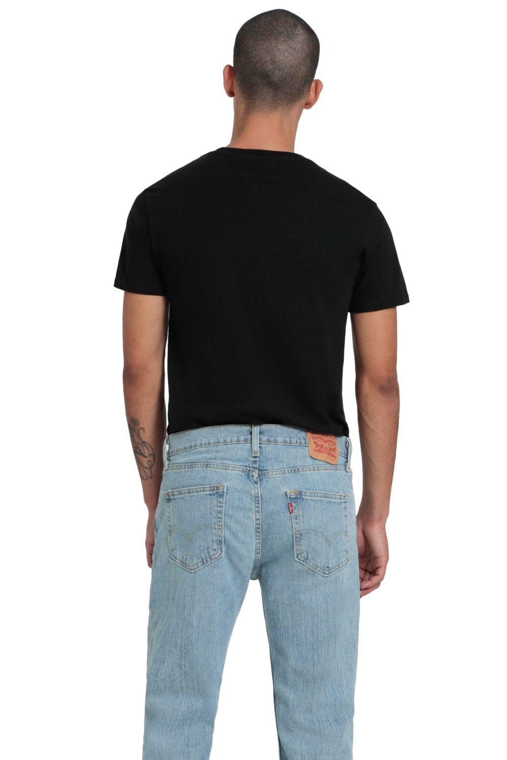 Polera Hombre Manga corta Set-In Neck Vintage Negro Levis 17783-0362-2