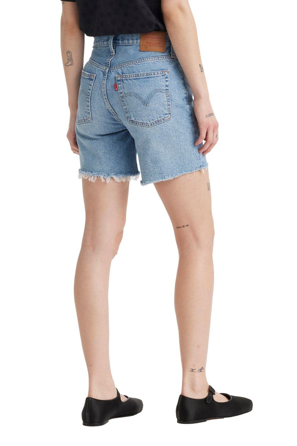 Shorts Mujer 501 Mid Thigh Short Lw Celeste Levis A9296-0001-2