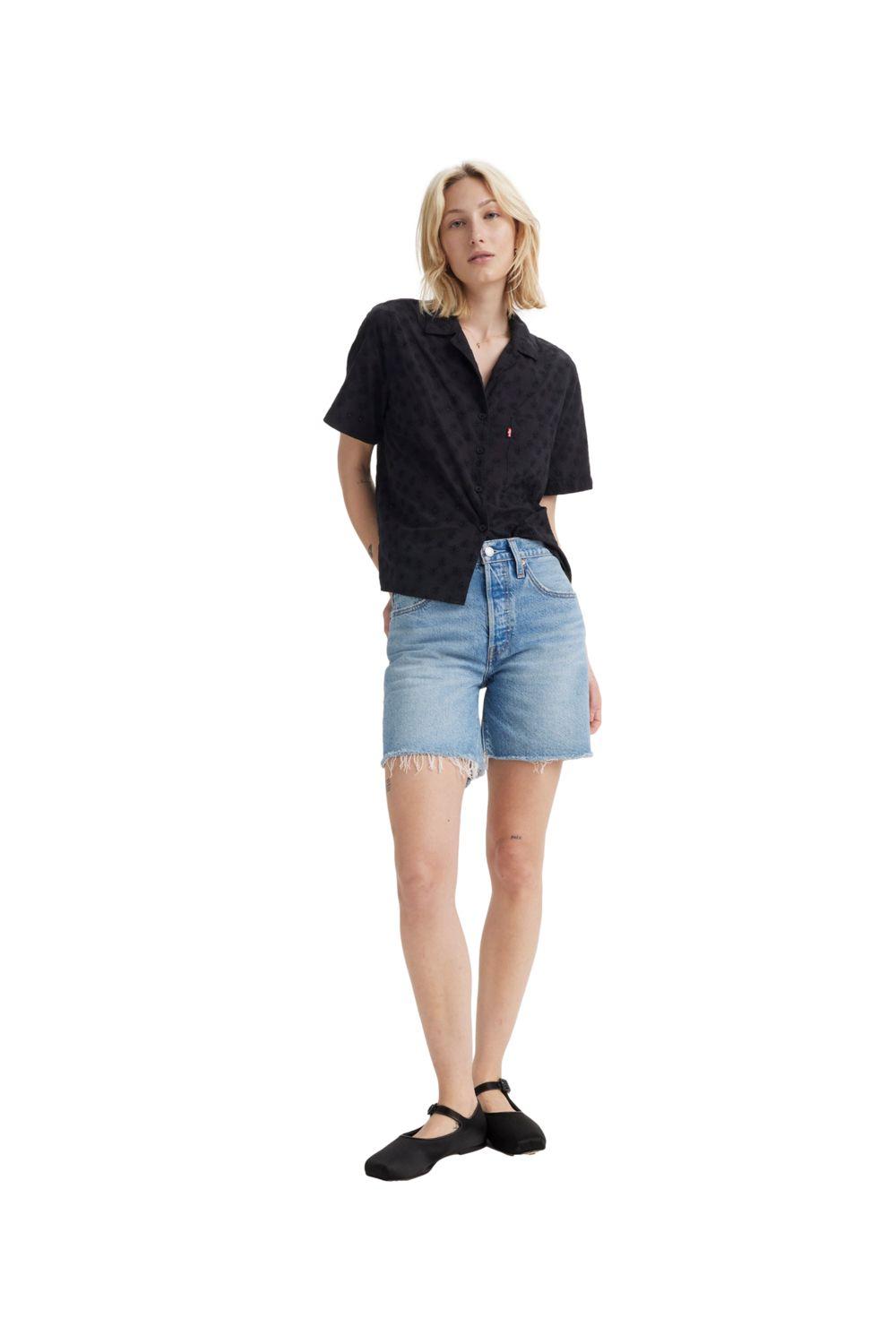 Shorts Mujer 501 Mid Thigh Short Lw Celeste Levis A9296-0001-3