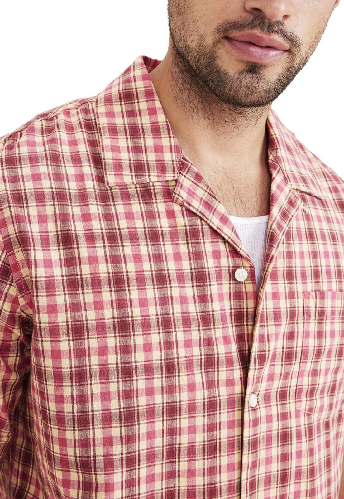 Camisa Hombre Camp Collar Regular Fit Rojo Cuadros-2