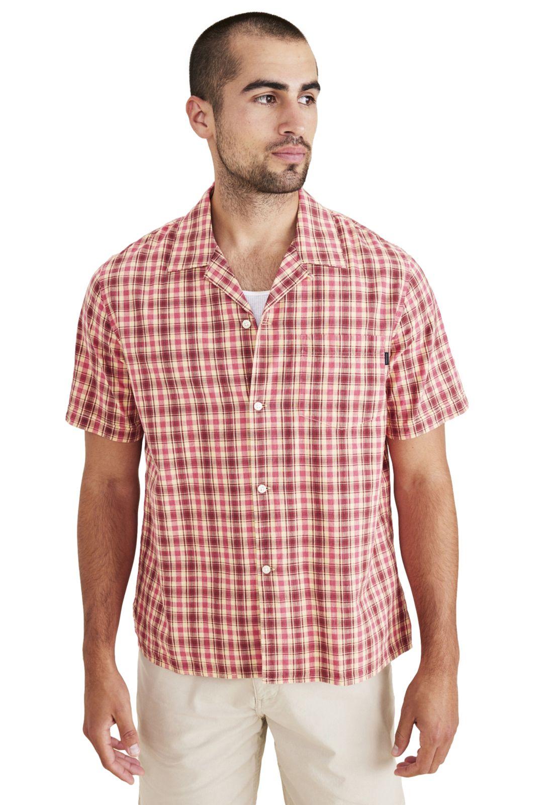 Camisa Hombre Camp Collar Regular Fit Rojo Cuadros-3