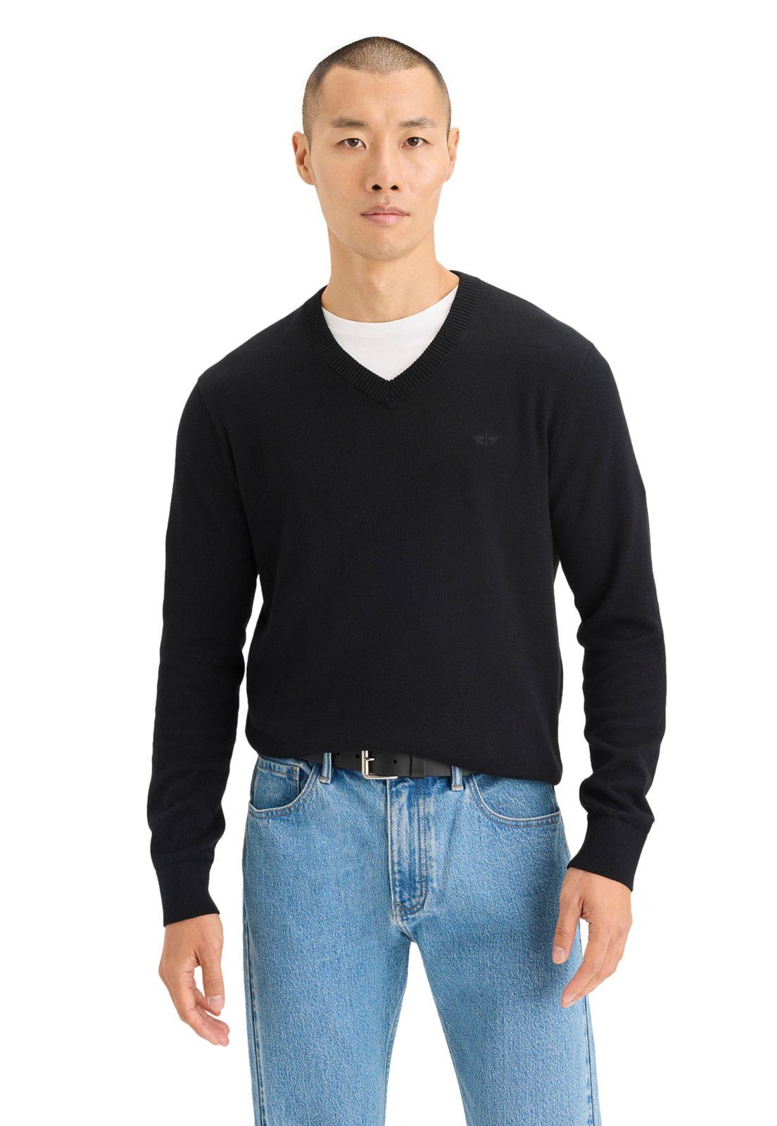 Sweater Hombre V-Neck Regular Fit Negro 000XZ-0000-0