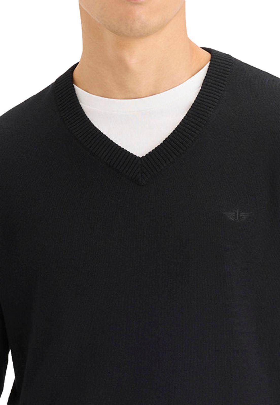Sweater Hombre V-Neck Regular Fit Negro 000XZ-0000-2
