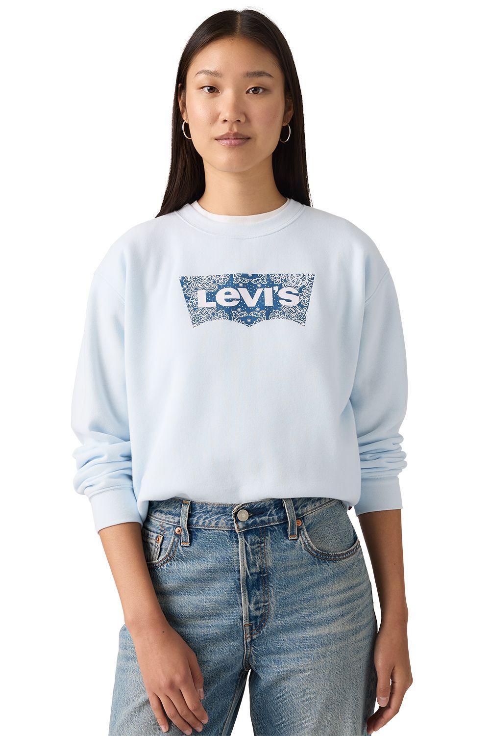 Polerón Mujer Gr Everyday Crew Celeste Levis A8800-0087-2