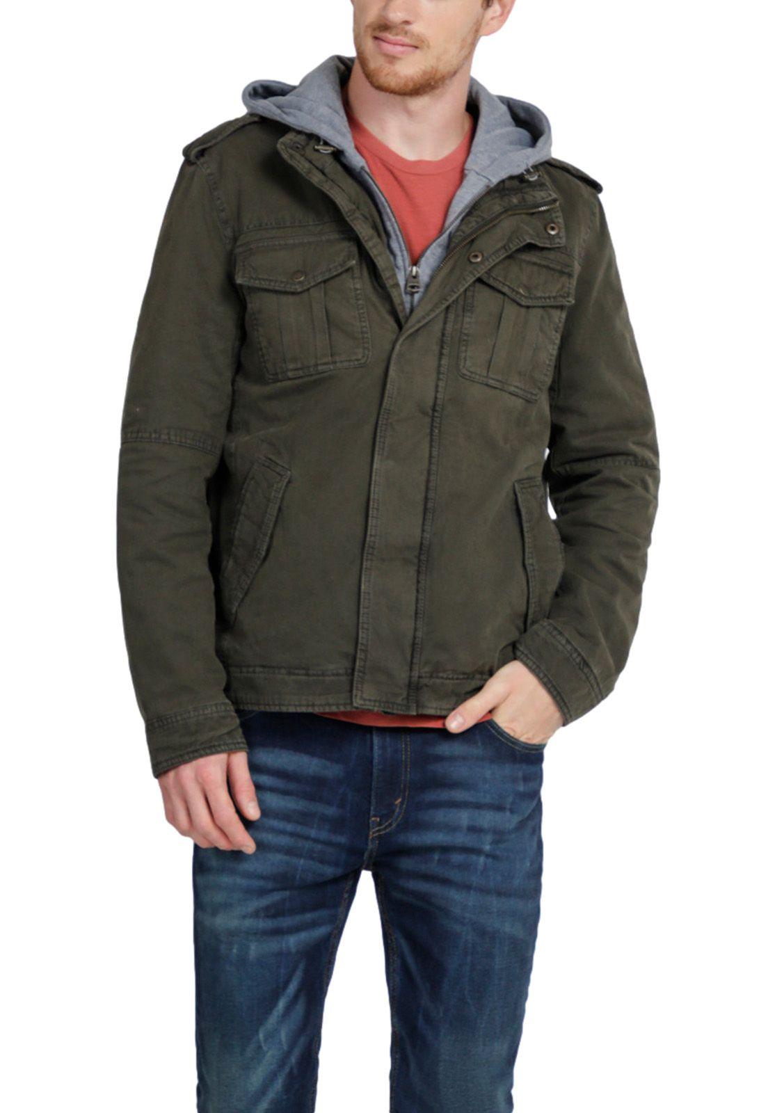 Chaqueta Hombre Capucha Verde Levis 59491-0086-0