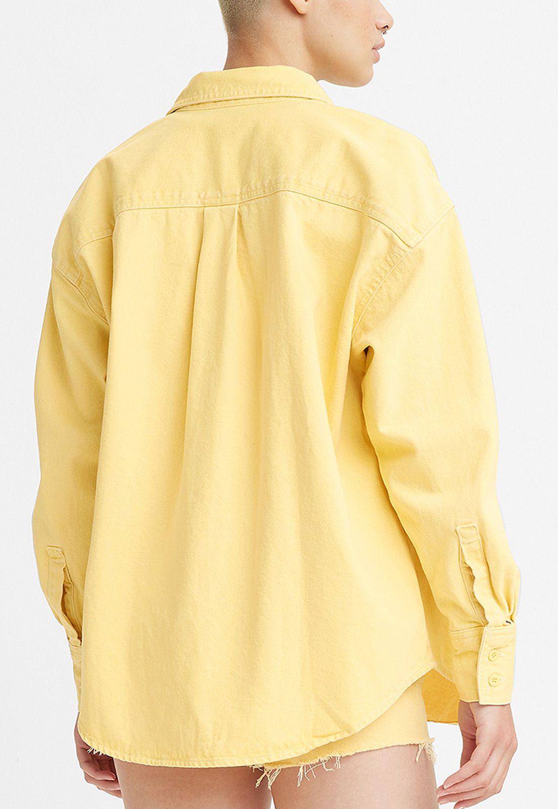 Blusa Mujer Lisa Con Bolsillo Amarillo Levis A1776-0004-1