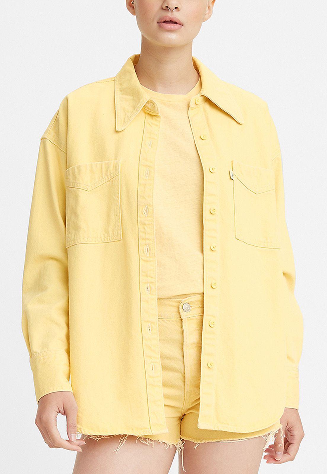 Blusa Mujer Lisa Con Bolsillo Amarillo Levis A1776-0004-0