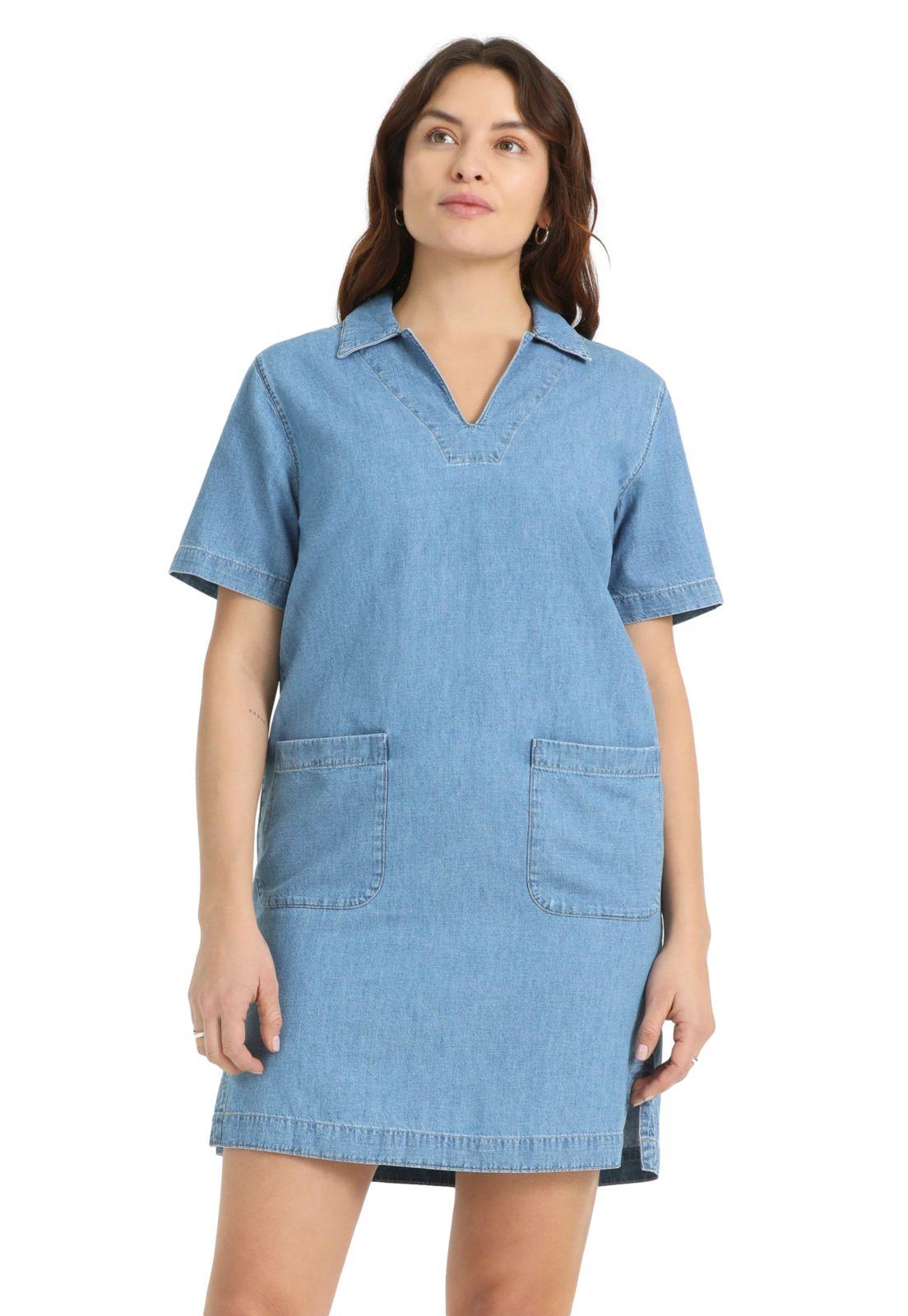 Vestido Mujer Collared Mini Azul A6987-0001-0
