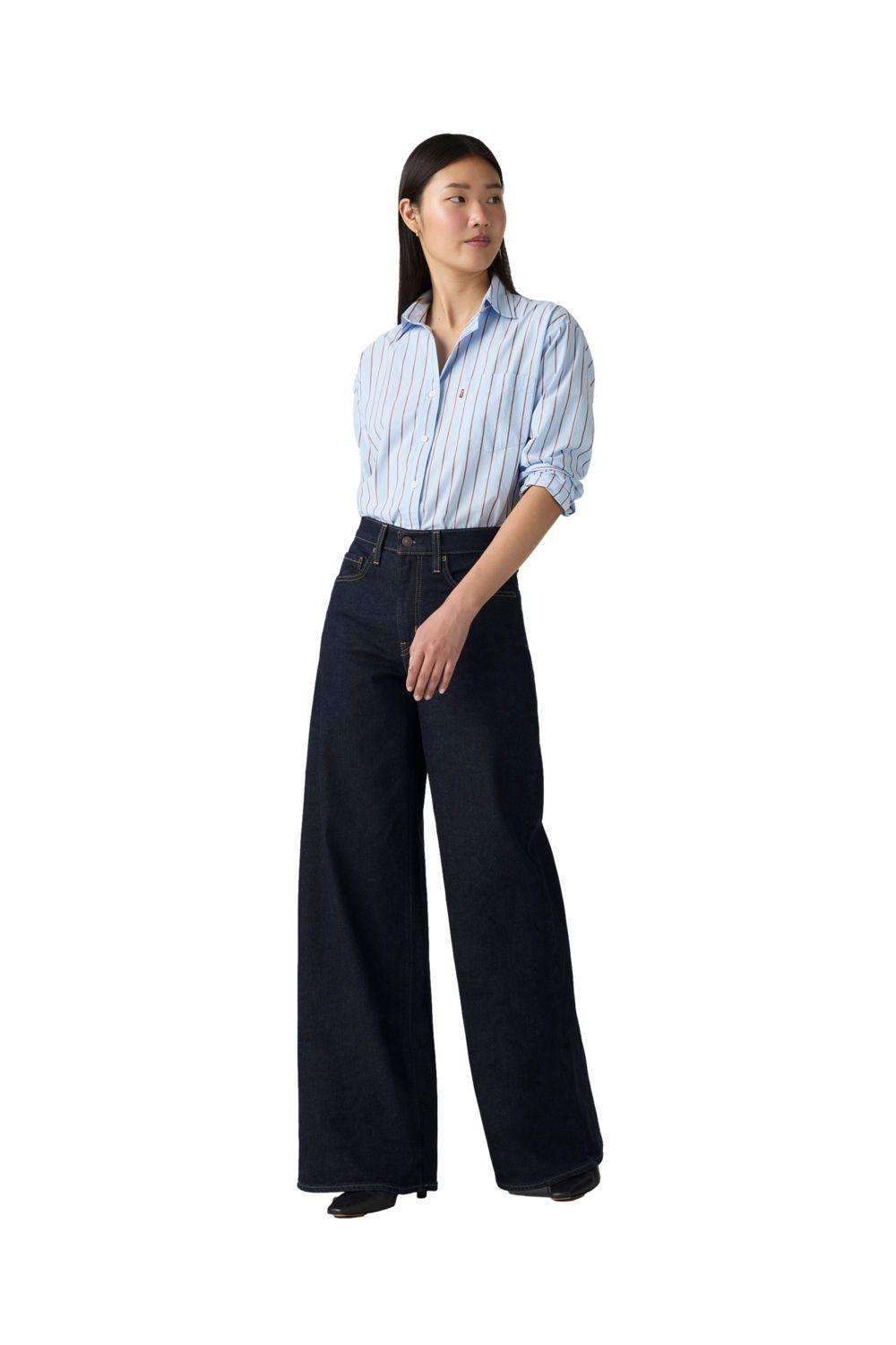 Jeans Mujer 728 Hr Wide Leg Azul Levis 0039B-0001-3