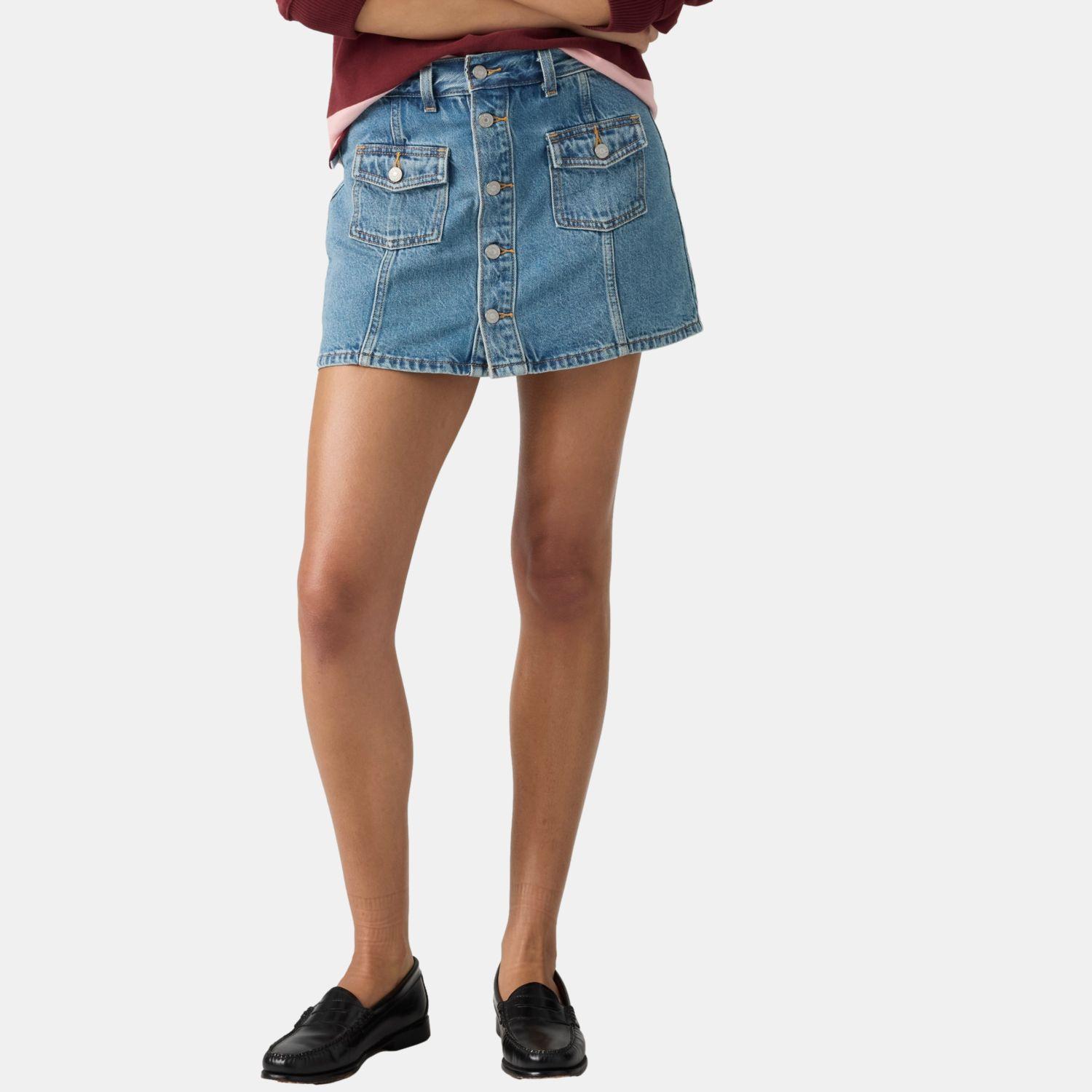 Falda Mujer Button Front Skort Azul Levis 005NA-0000-0