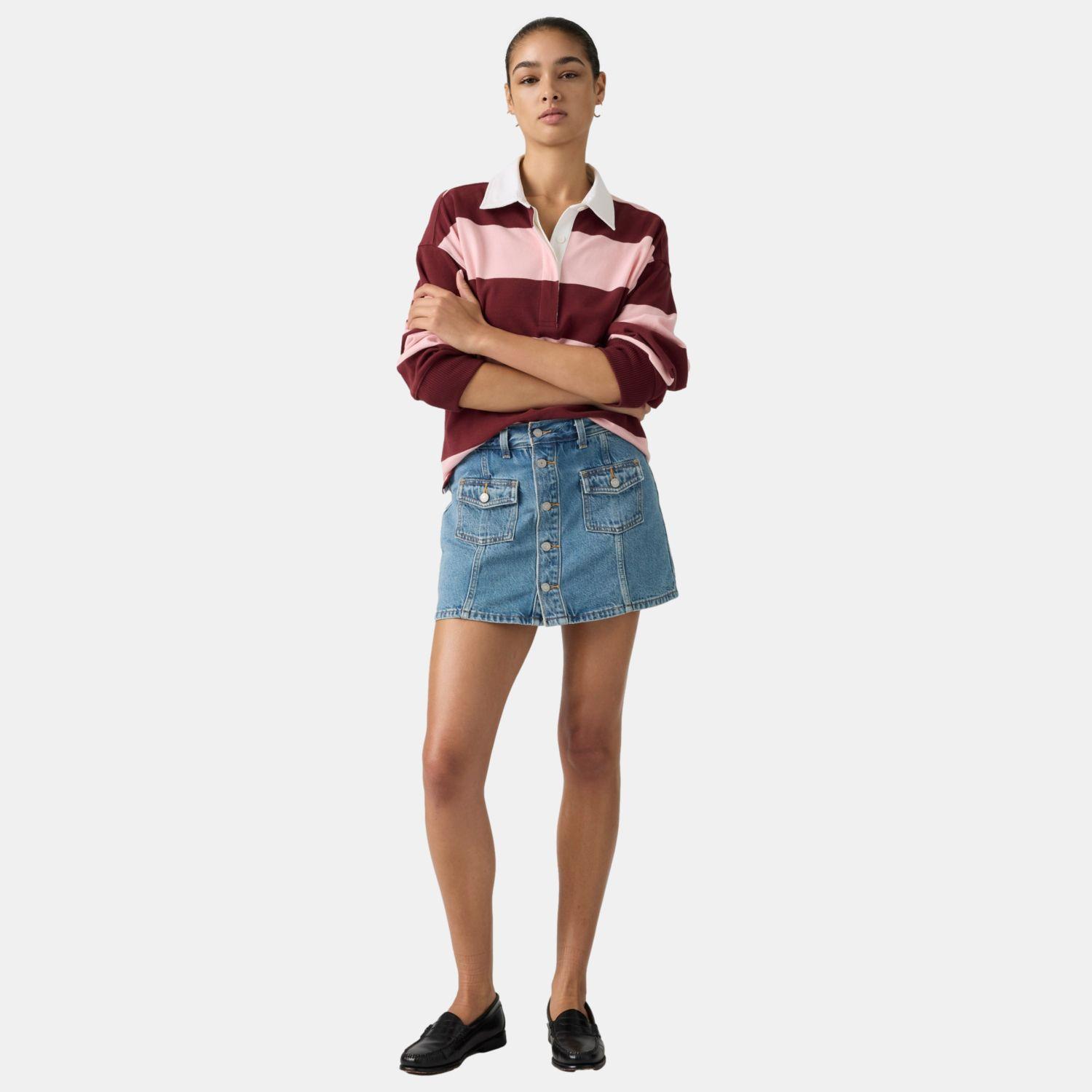 Falda Mujer Button Front Skort Azul Levis 005NA-0000-4