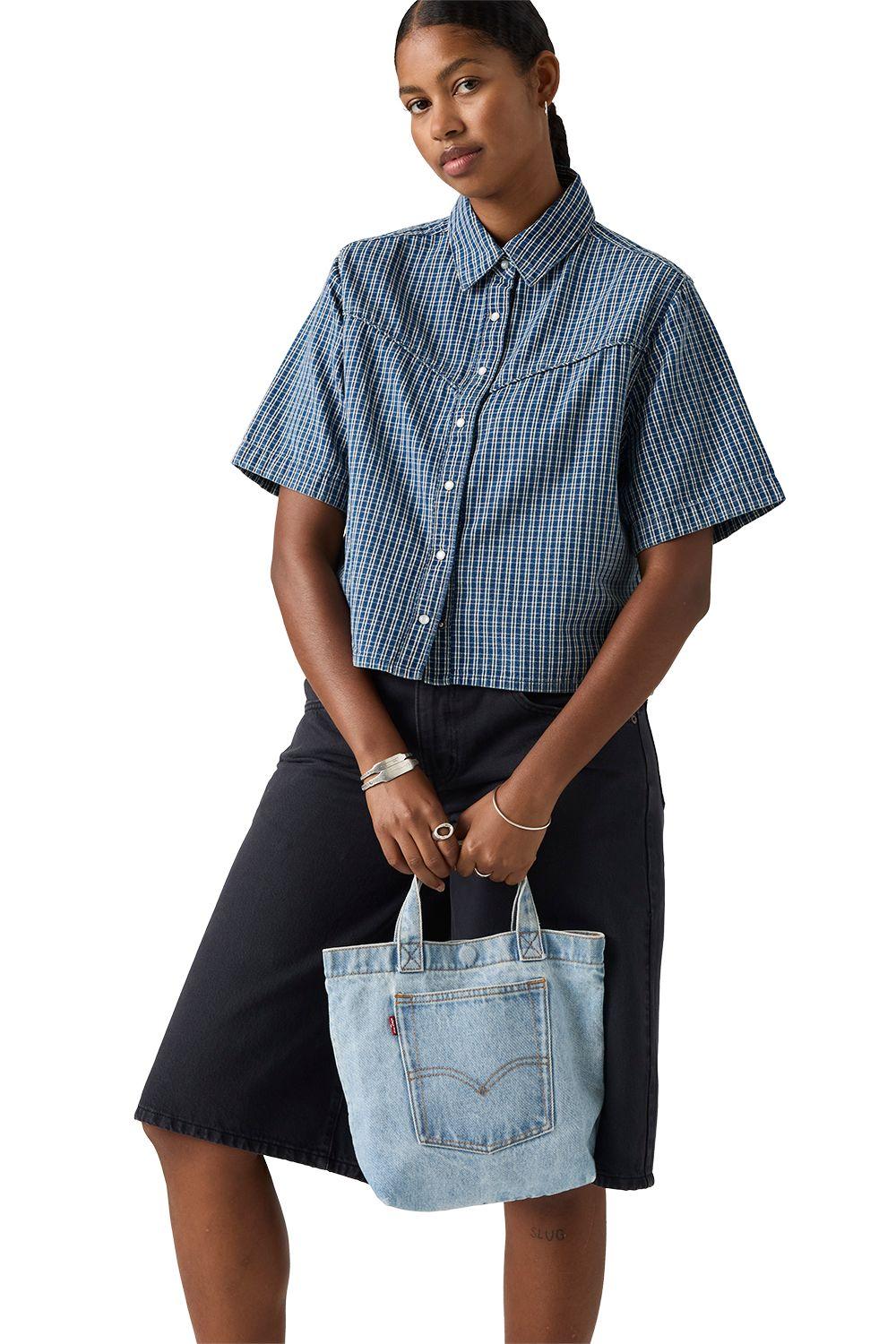 Bolso Mujer Mini Back Pocket Tote Celeste Levis 005FW-0003-2