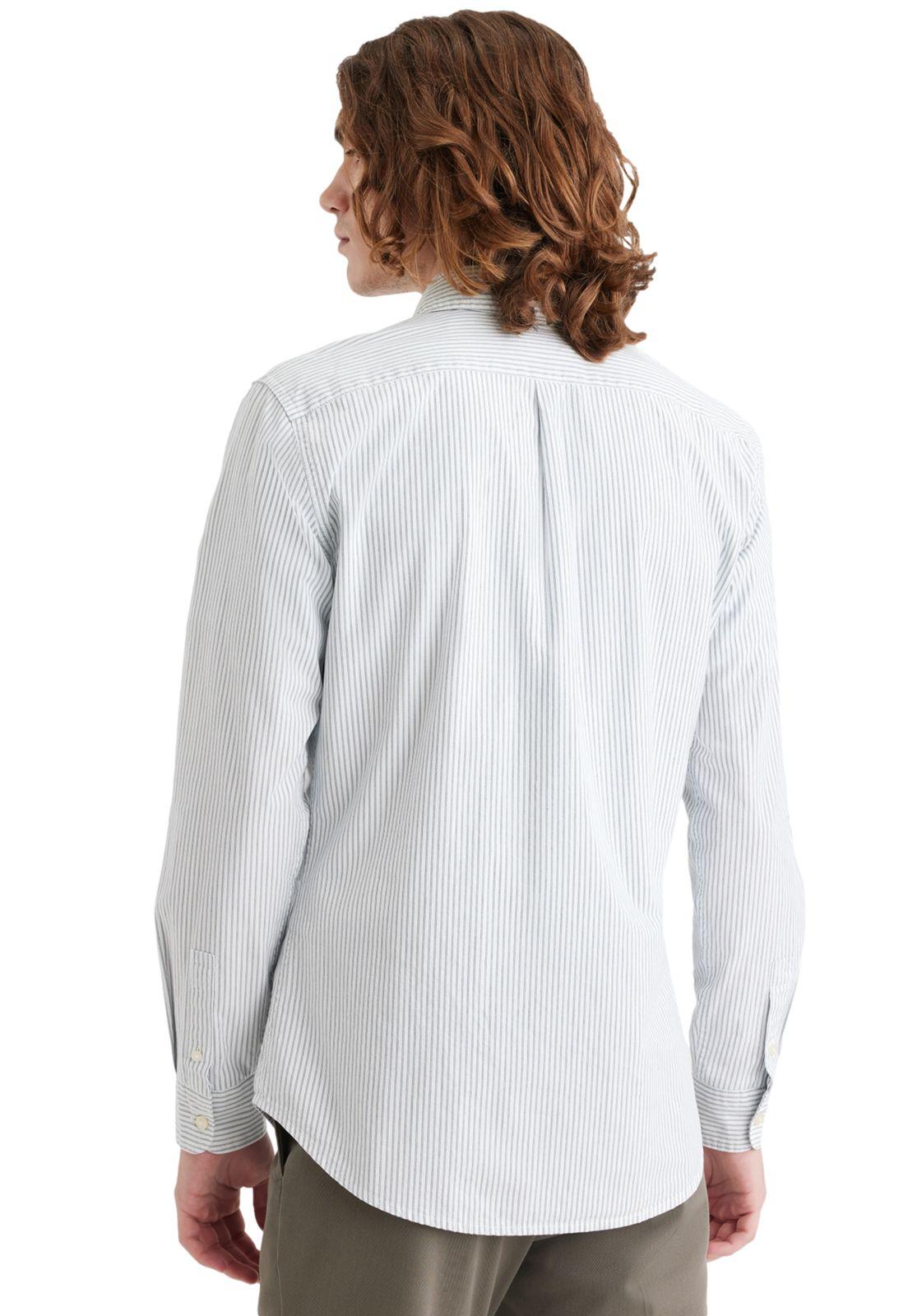 Camisa Hombre Original Button-Up Slim Fit Blanco Rayas A1114-0115-2