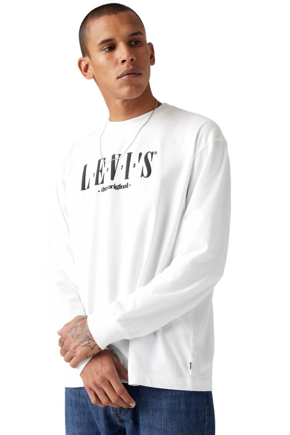 Polera Hombre Ls Graphic Authentic Tee Blanco Levis A6145-0071-2
