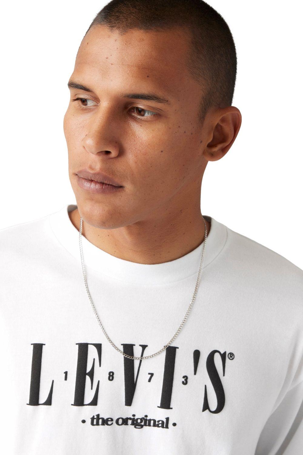 Polera Hombre Ls Graphic Authentic Tee Blanco Levis A6145-0071-3