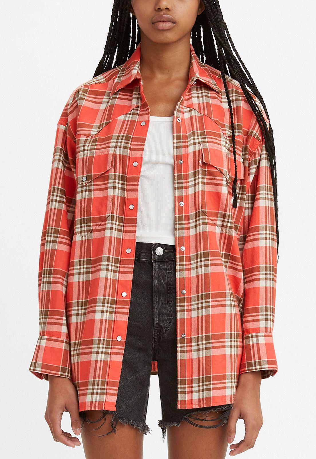 Camisa Mujer Lisa con Bolsillos Rojo Levis A3373-0000-0