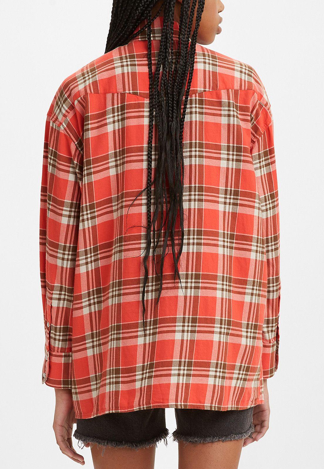 Camisa Mujer Lisa con Bolsillos Rojo Levis A3373-0000-1