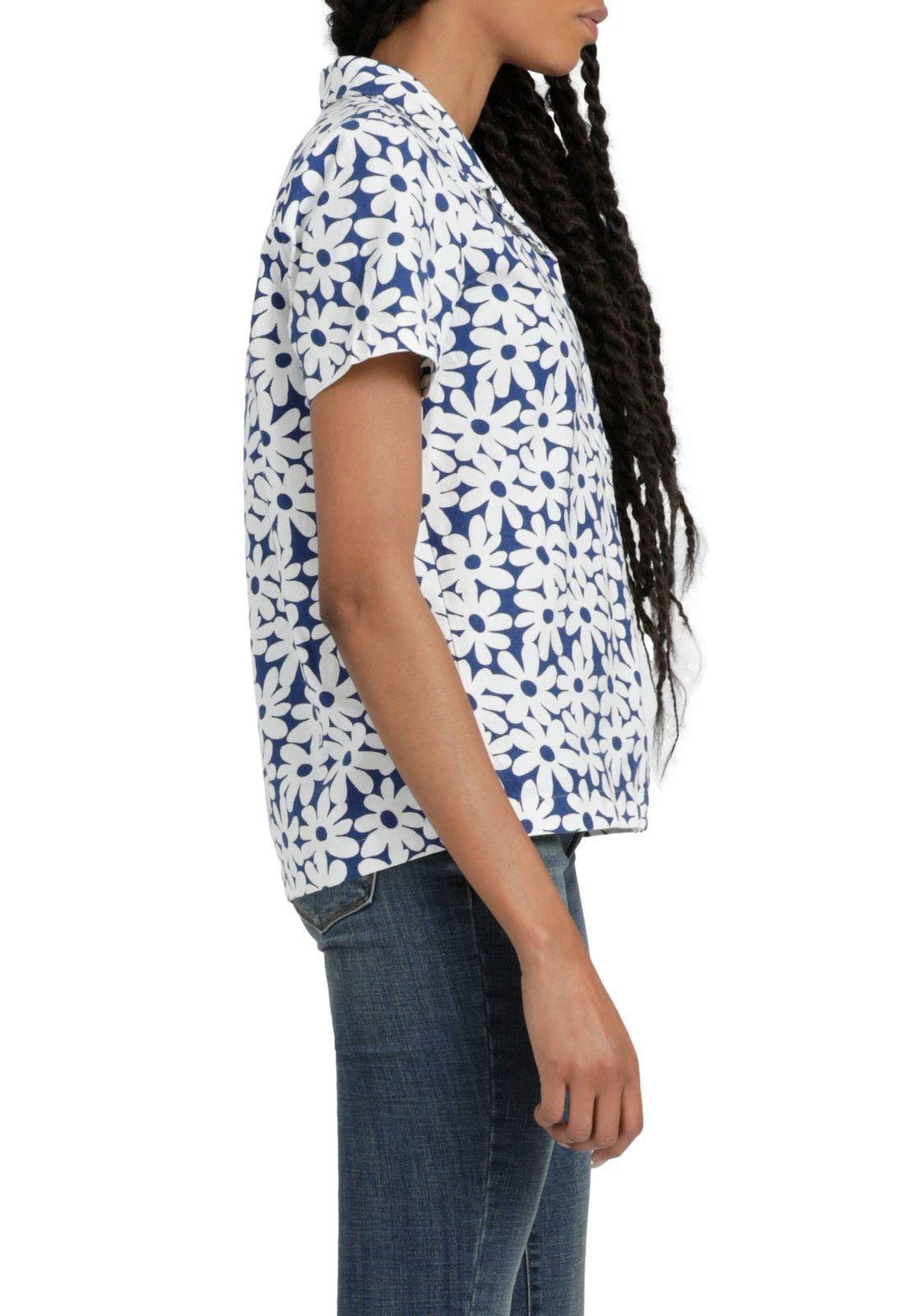 Blusa Mujer Camp Collar Regular Fit Azul A1760-0008-1