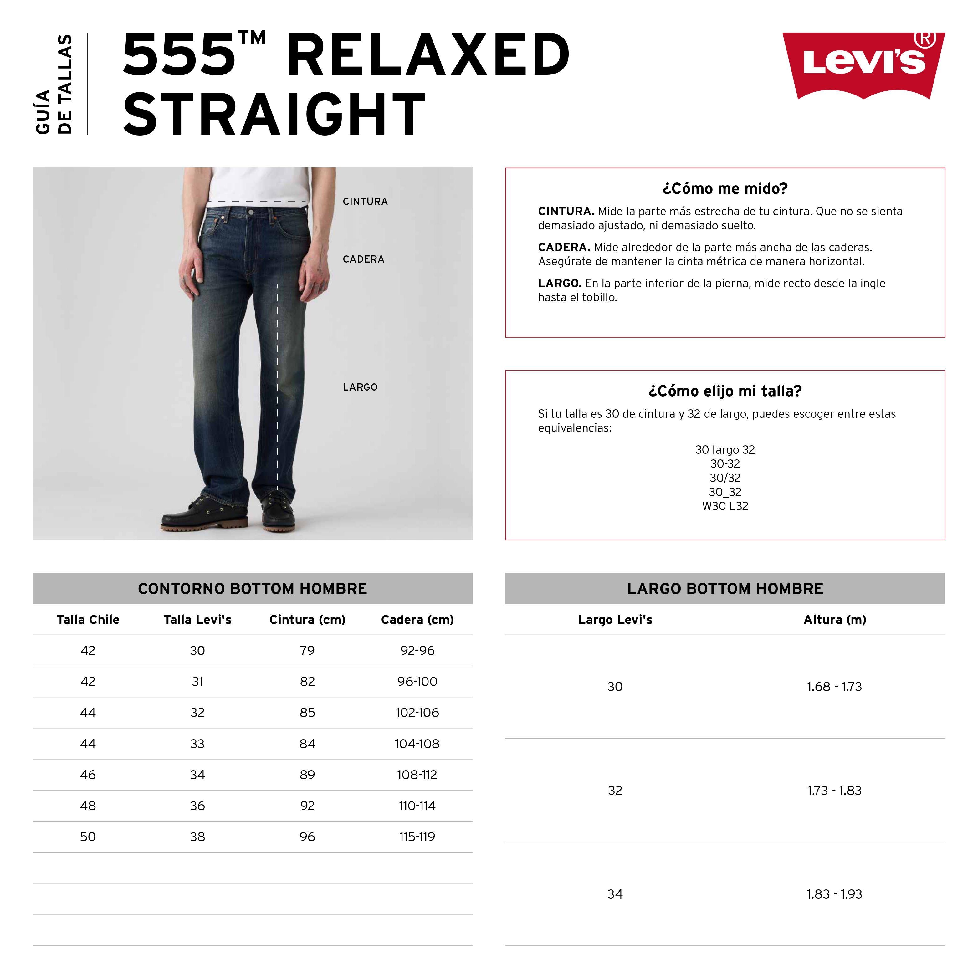 Jeans Hombre 555 Relaxed Straight Negro Levis 000LO-0002-4
