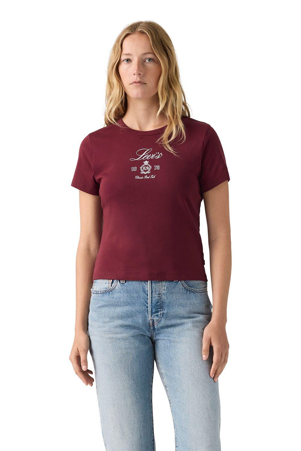 Polera Mujer Graphic Rickie Tee Burdeo Levis 17944-0119-0