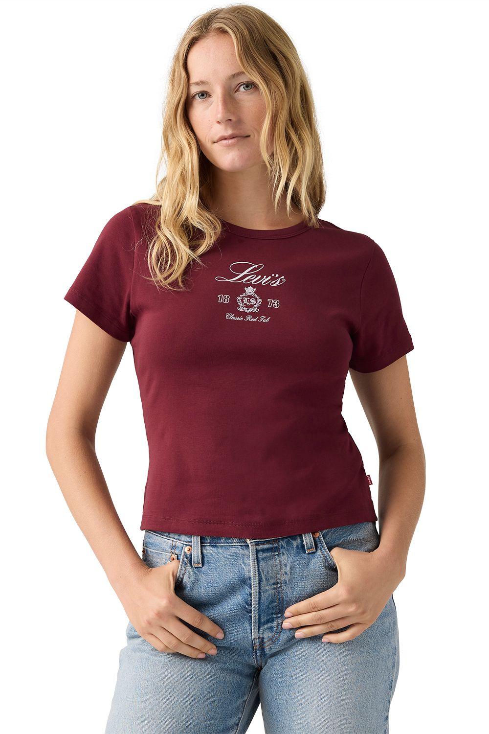 Polera Mujer Graphic Rickie Tee Burdeo Levis 17944-0119-2