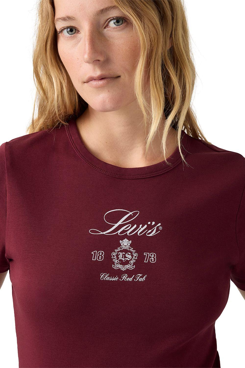 Polera Mujer Graphic Rickie Tee Burdeo Levis 17944-0119-3