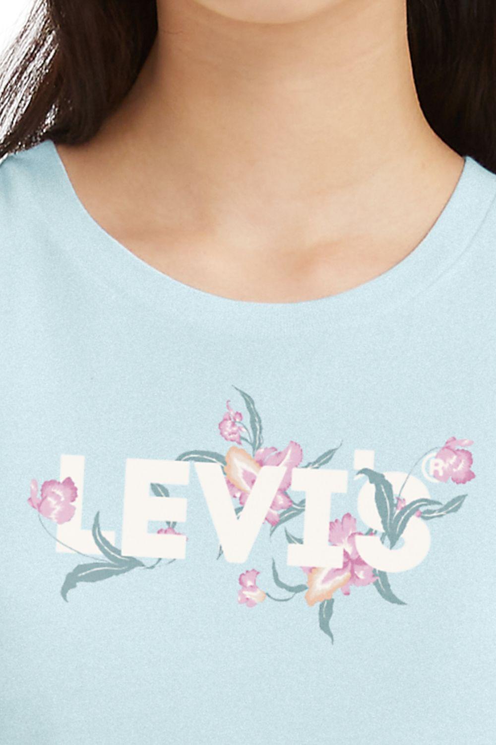 Polera Mujer Regular Fit Batwing Celeste Levis 17369-2523-2