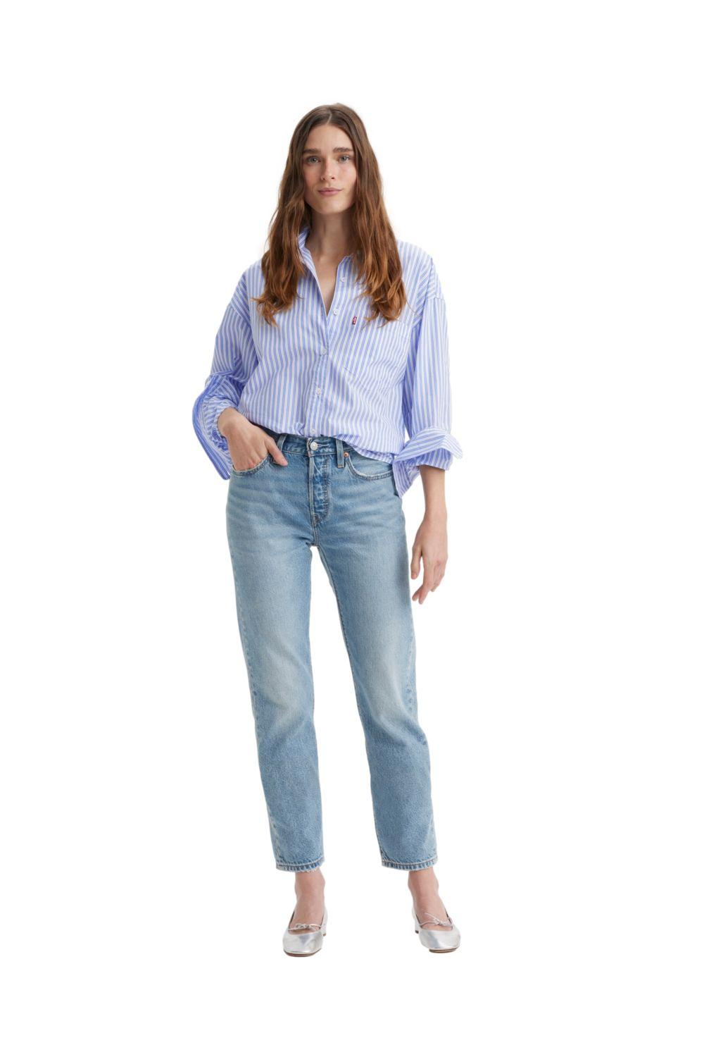 Jeans Mujer 501 Crop Lightweight Celeste Levis A8746-0002-3