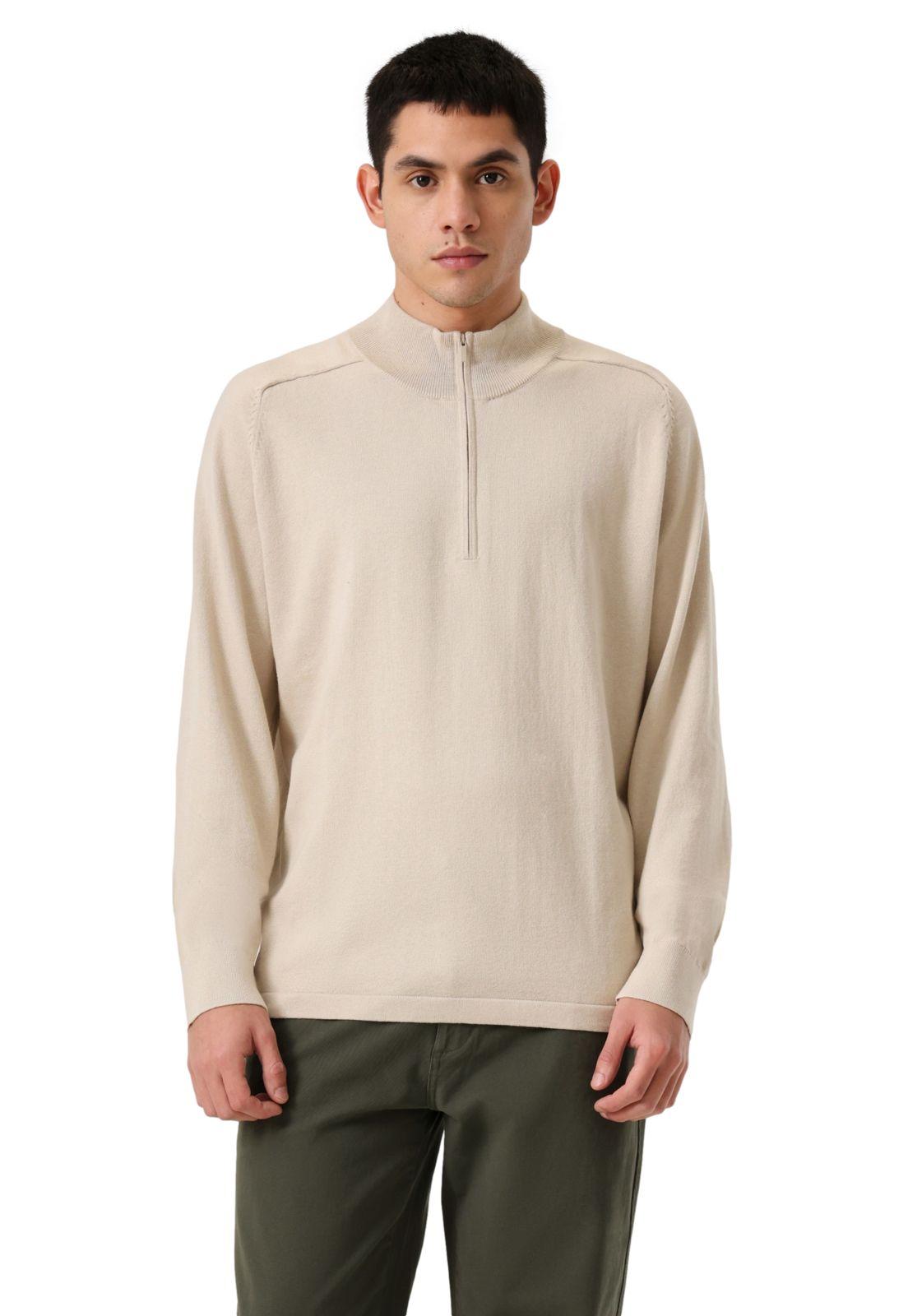 Sweater Hombre Half-Zip Refined Regular Fit Beige 0030Z-0001-0