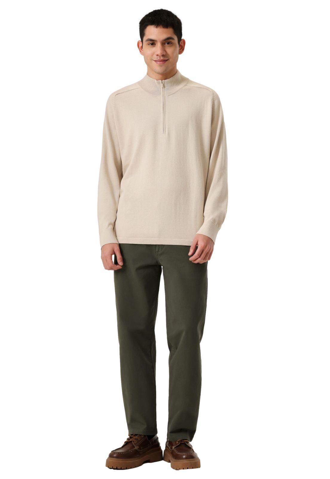Sweater Hombre Half-Zip Refined Regular Fit Beige 0030Z-0001-3