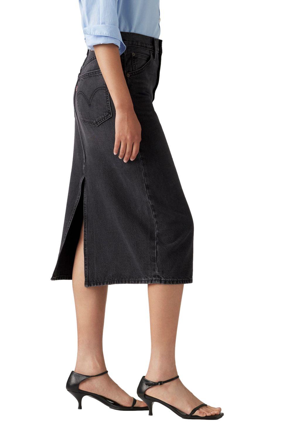 Falda Mujer Hr Back Slit Skirt Negro Levis 001VH-0004-1
